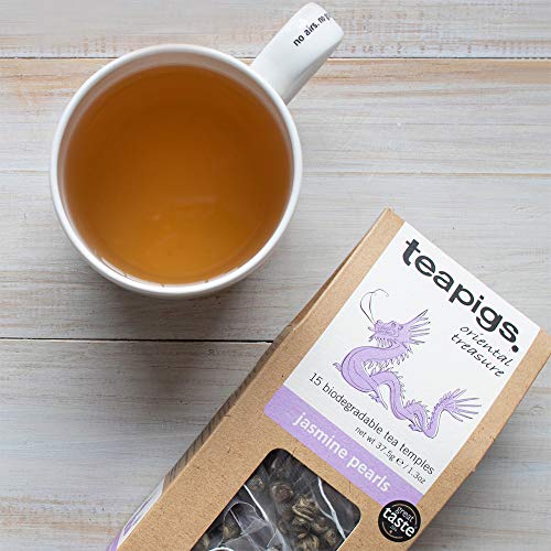 Teapigs Jasmine Pearls Tea Bags Made with Whole Leaves, caffeine-free, natural ingredients(1 Pack of 50 Teabags) - Image 4