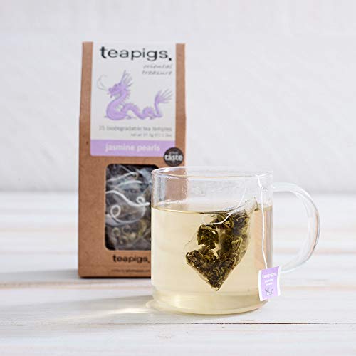 Teapigs Jasmine Pearls Tea Bags Made with Whole Leaves, caffeine-free, natural ingredients(1 Pack of 50 Teabags) - Image 3