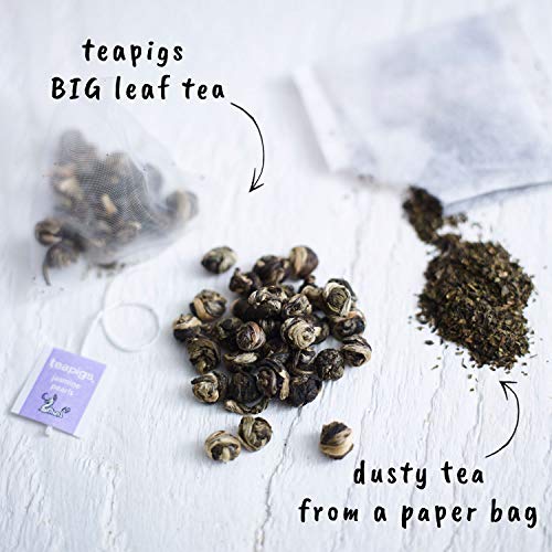 Teapigs Jasmine Pearls Tea Bags Made with Whole Leaves, caffeine-free, natural ingredients(1 Pack of 50 Teabags) - Image 2