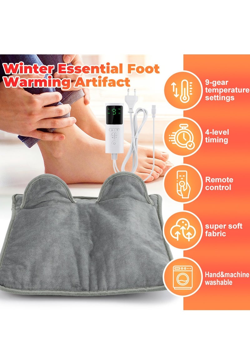 Generic - Electric Heated Foot Warmer, Heating Pad for Feet with 9 Heating Settings 4 Timers Auto Shut Off and Machine Washable-Fast Heating Pad Cushion for Foot  Back and Full Body for Women Men - Image 1