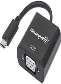 Manhattan Manhattan 151771 USB-C Male to VGA Female Converter, Black 