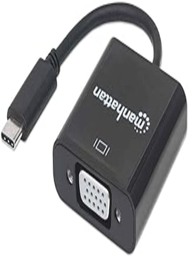 Manhattan Manhattan 151771 USB-C Male to VGA Female Converter, Black 
