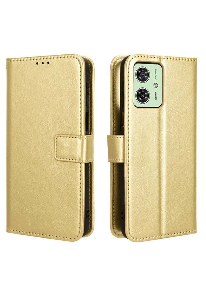 حافظة واقية للهاتف المحمول Motorola G54 5G من جلد البولي يوريثان، حامل بطاقة، غطاء خلفي للحماية ضد الصدمات، مع حامل هاتف محمول، حامل فيديو يومي - Image 2