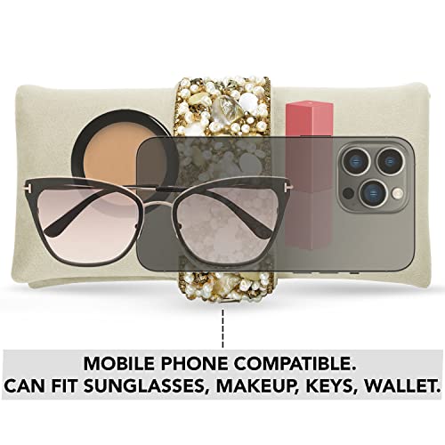 Peora Clutch Purses For Women Wedding Handmade Evening Handbags Bridal Clutch (C01Crm), Cream - Image 2