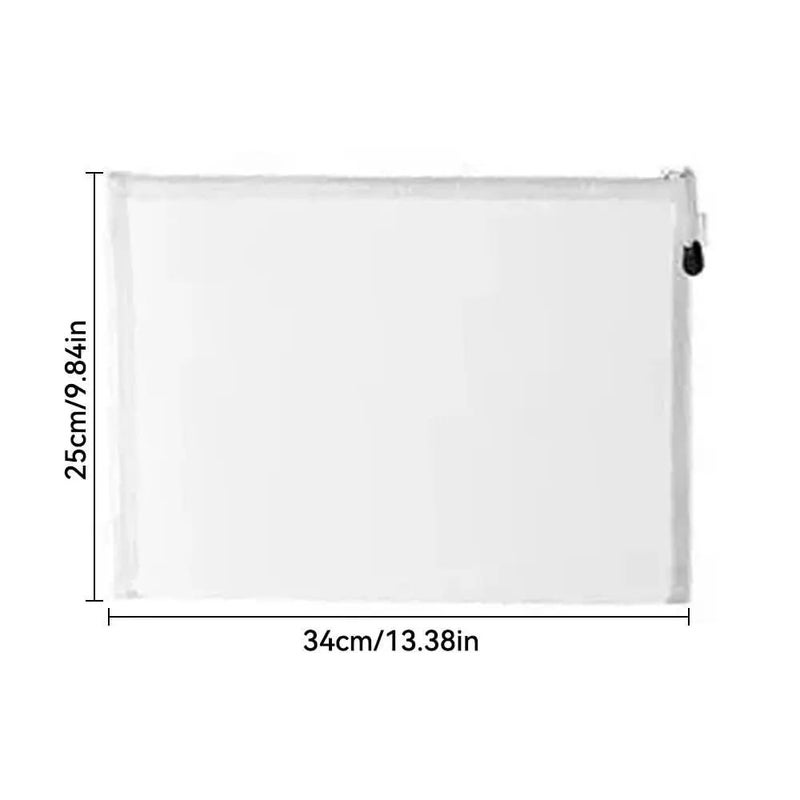 P Plus Fire Mesh Zipper Pouch for Organization - Waterproof Zipper Pouches - Ravel Bags - Clear Multipurpose Document Bags for School Office Home Cosmetics Storage Toys Puzzle (6 Pc, Small) - Image 2
