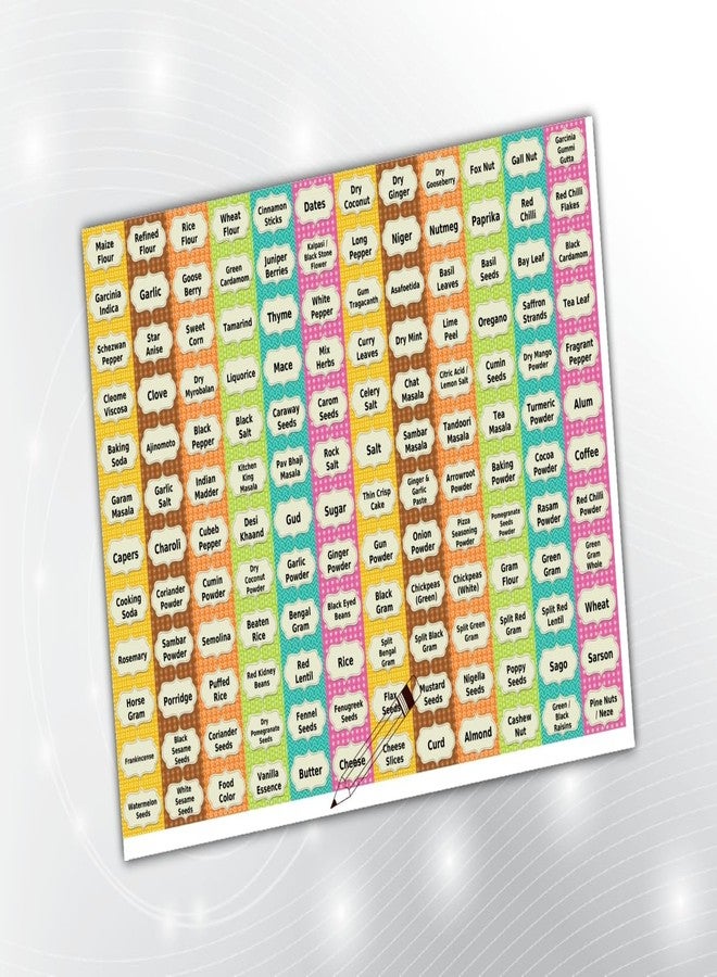 PartyStuff Vinyl Mason Jar Labels Stickers Kitchen, Spices, Masala, Dal, Pulses, Glass Bottles, Pantry Waterproof Vinyl (English, 288, Small, 4 x 2.5 cm) - Image 2