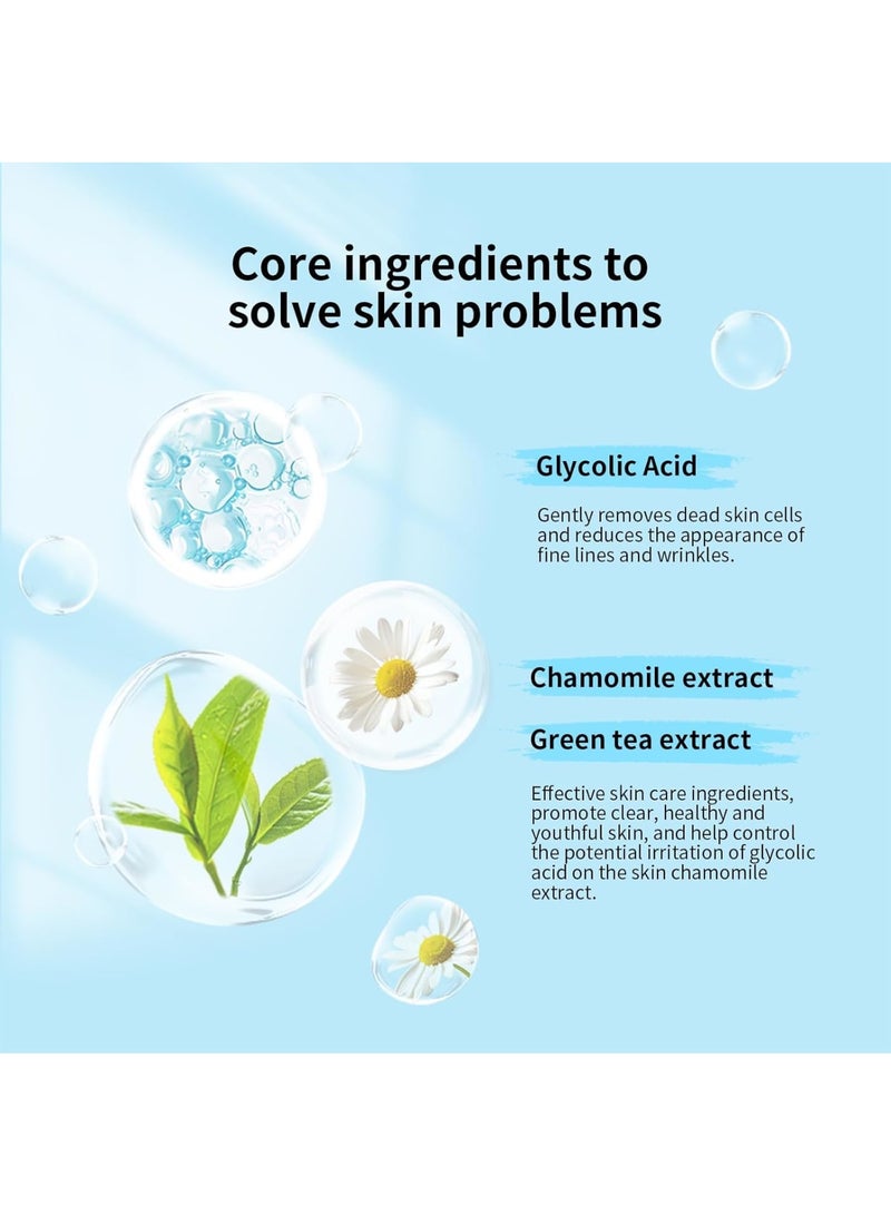 KASTWAVE KASTWAVE Peeling Solution, 30% Glycolic Acid Gel for Face with Chamomile Extract & Green Tea Extract, Pore Minimizer, Exfoliant Blackheads, Fight Visible Blemishes And Improve The Look Of Skin Texture  - Image 5