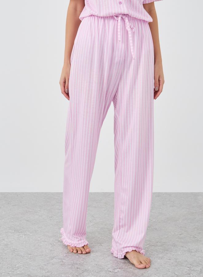 ستايلي طقم بيجامة وقميص مكشكش بجيوب مخطط بالقلوب من ستايلي - Image 5