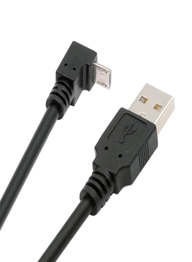 NFHK Up Angled 90 Degree Micro USB 5Pin to USB 2.0 Type-A Data Charge Cable for Phone Tablet Camera 10cm