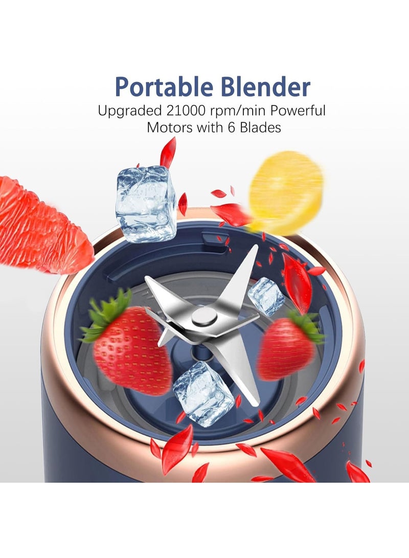 BEYTOR Portable Juicer Blender 400ml Rechargeable USB Wireless Mini Smoothie Maker with 8-Blade Design & Extra Cup – Multi-Color - Image 5