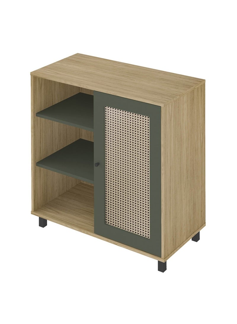 Pan Home MERAL STORAGE CABINET WITH 1 DOOR - NATURAL & GREEN  - Image 2