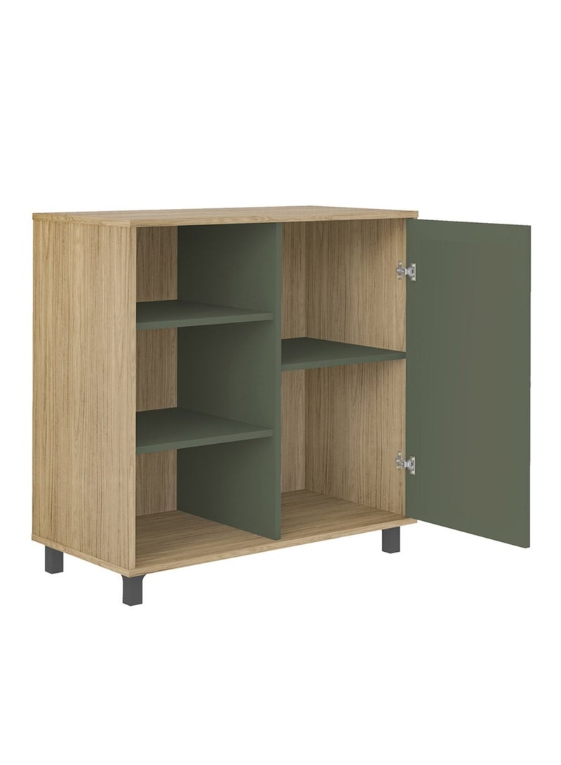 Pan Home MERAL STORAGE CABINET WITH 1 DOOR - NATURAL & GREEN  - Image 4