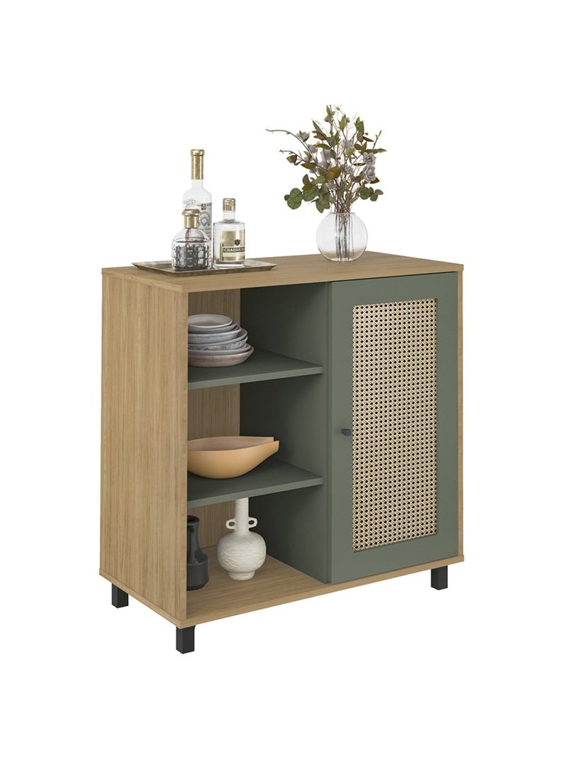 Pan Home MERAL STORAGE CABINET WITH 1 DOOR - NATURAL & GREEN  - Image 5