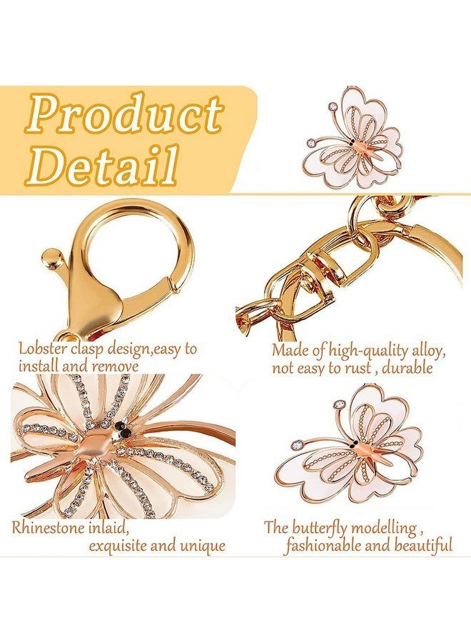 Fapiwen Butterfly Keychain, Cute Key Chain, 1 Set Butterfly Gift, Key Chain For Girls, Stylish Keychain For Bike, Car Key Chain, Bag Charms For Sisters & Friends - Image 3