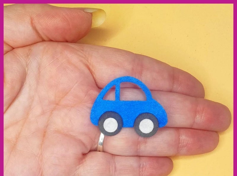 Curious Button Pack of 30 Felt Car Embellishments – 4x3 cm Little Die Cut Felt Motor Vehicles | DIY Craft Supplies for Kids, Scrapbooking, Sewing, Card Making & School Projects - Image 2