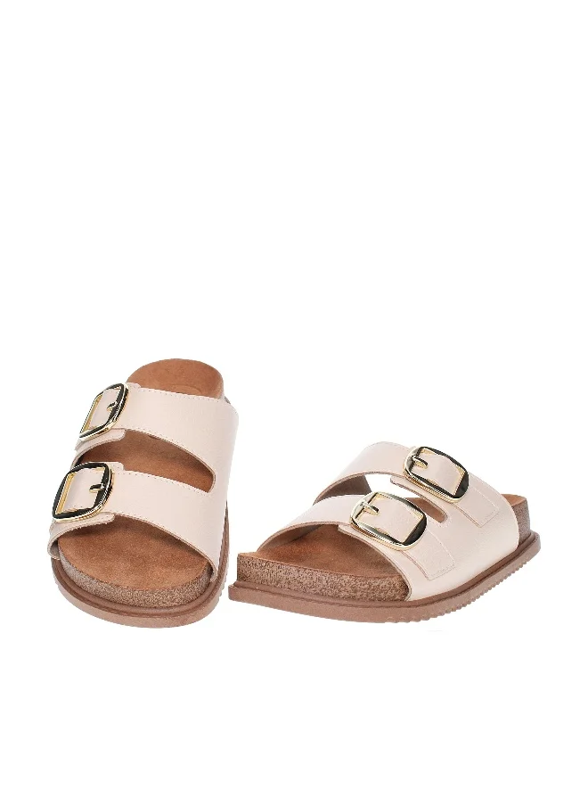 بيرا ريو Beira Rio Ladies Flat Sandals White | Made In Brazil