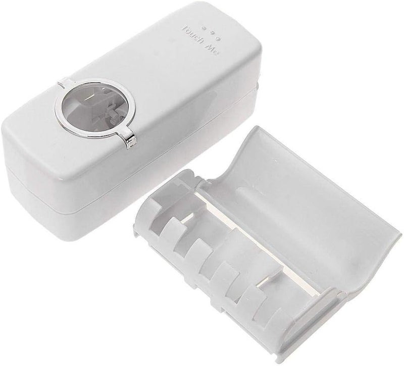 ZTO Touch me Hands Free Toothpaste Dispenser Automatic Toothpaste Squeezer and Toilet Brush/Toothbrush Holder Set(5 Brush Holder) - Image 1