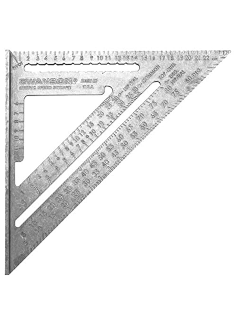 Swanson Tool Co. , Inc Swanson NA202 Metric Speed Square Layout Tool (Aluminum)  - Image 1
