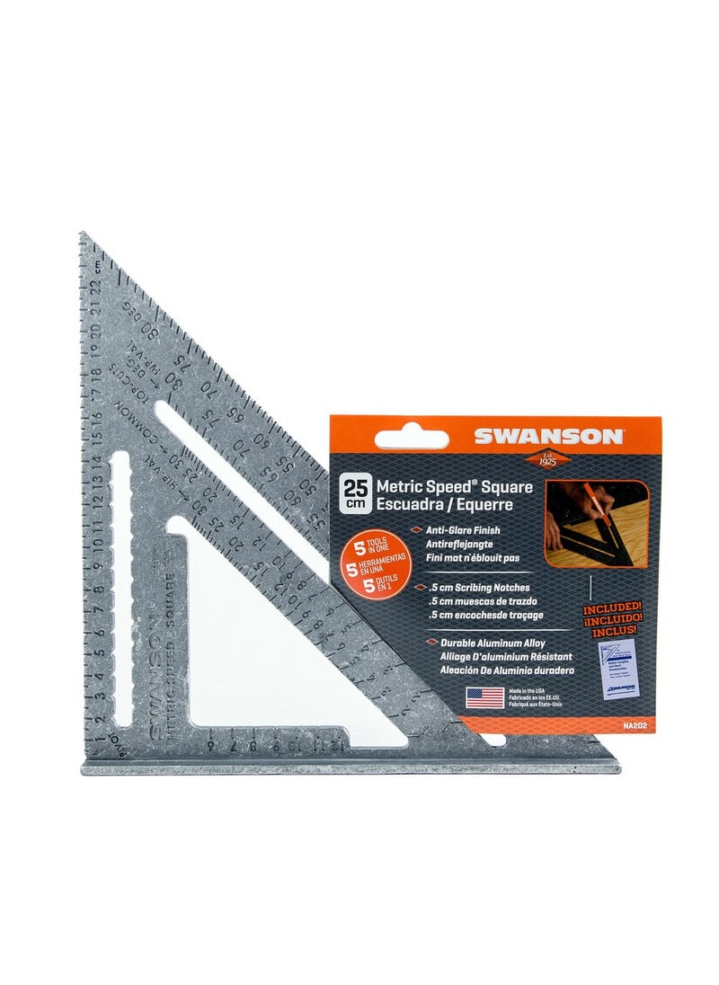 Swanson Tool Co. , Inc Swanson NA202 Metric Speed Square Layout Tool (Aluminum)  - Image 3