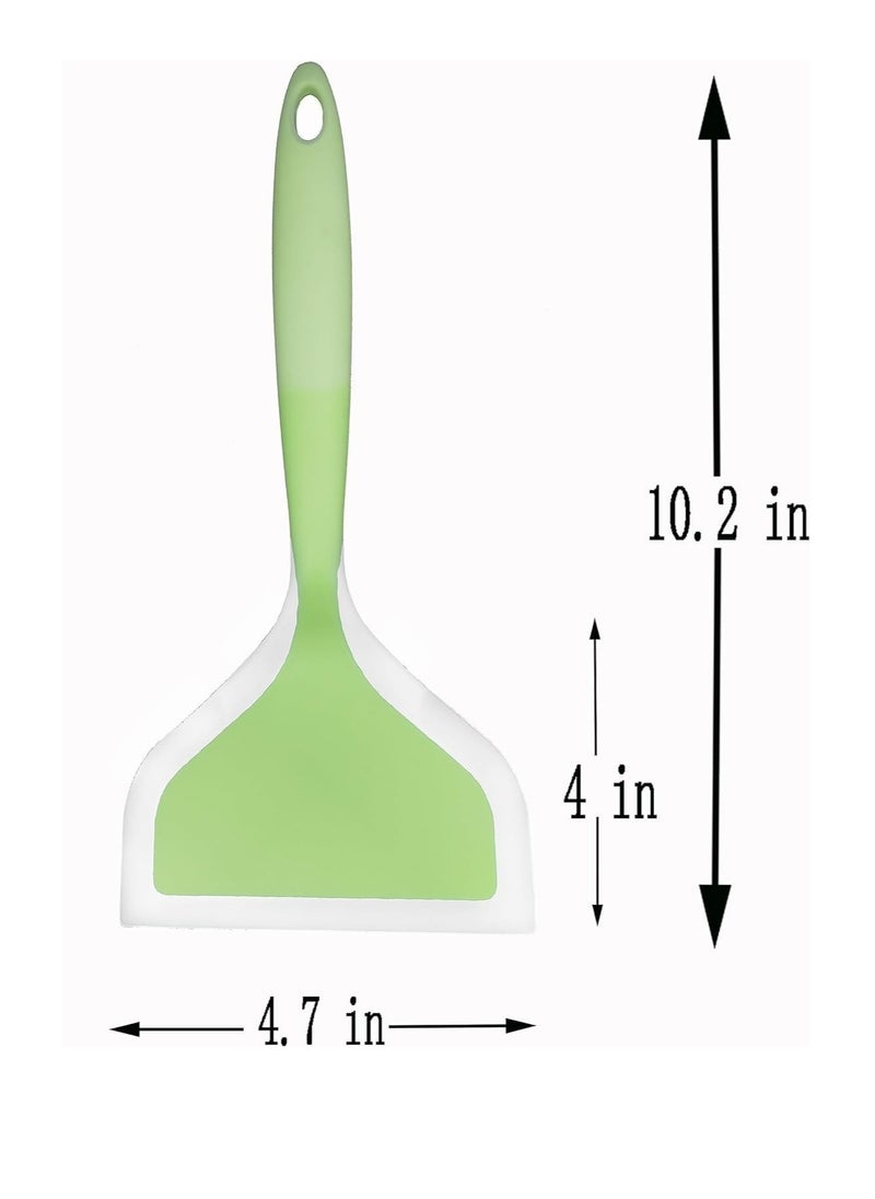Oasisgalore 2-Pack Silicone Spatulas - Heat Resistant, Nonstick Cookware Safe (Green)  - Image 2