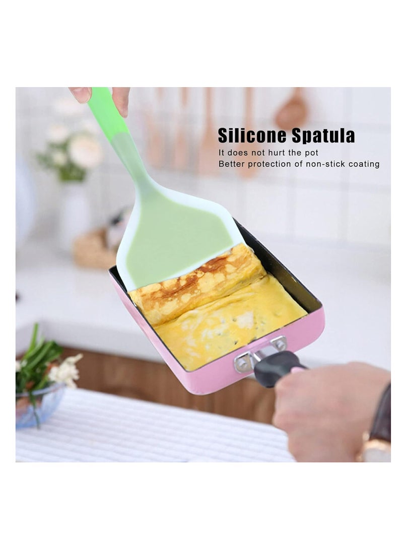 Oasisgalore 2-Pack Silicone Spatulas - Heat Resistant, Nonstick Cookware Safe (Green)  - Image 3