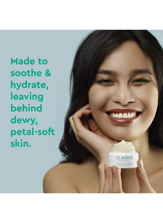 Clark's Botanicals Jasmine Vital Healing Serum Face Serum With Niacinamide Algae Calendula & Calming Jasmine Smooth & Revitalize Stressed 1.7 Oz - Image 3