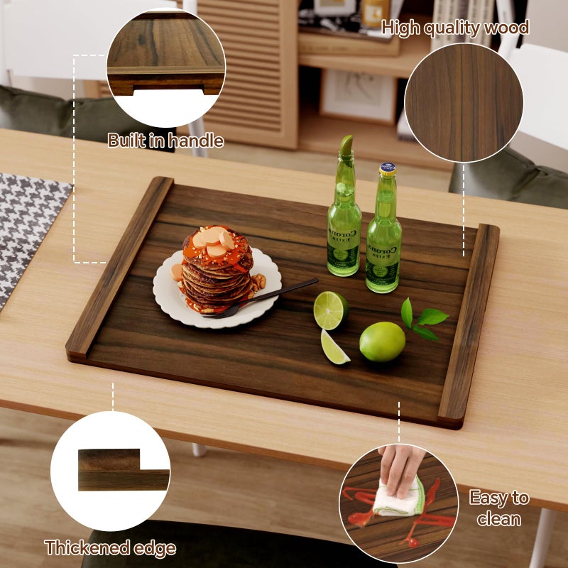 Oenalw Noodle Board Stove Cover Wood (Ready to Use), Stove Top Covers for Electric Stove, Gas Stove, Wooden Decorative Rustic Kitchen Serving Tray, for Range Stovetop, Cooktop, 30'' * 22'', Brown - Image 3