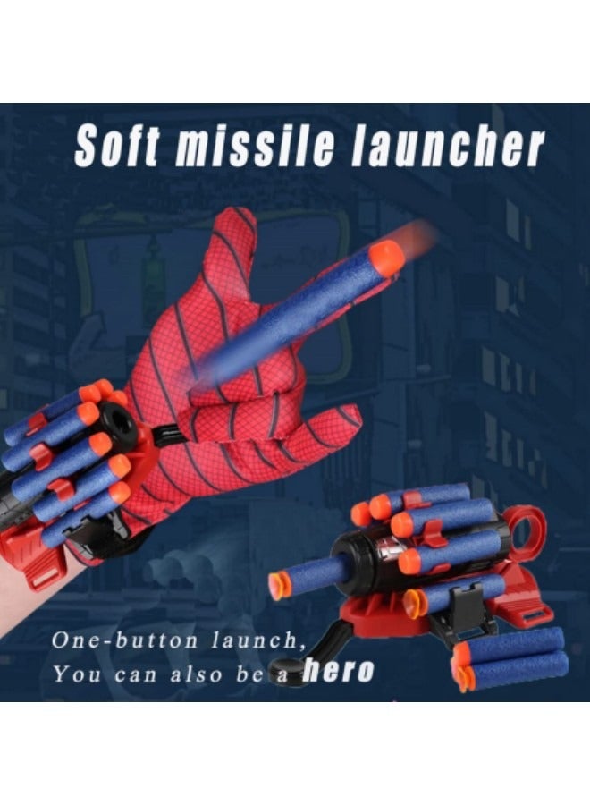 مجموعتان من قفازات إطلاق شبكة العنكبوت مع مجموعة ألعاب المعصم Hero Webs Shooter للأطفال - Image 2