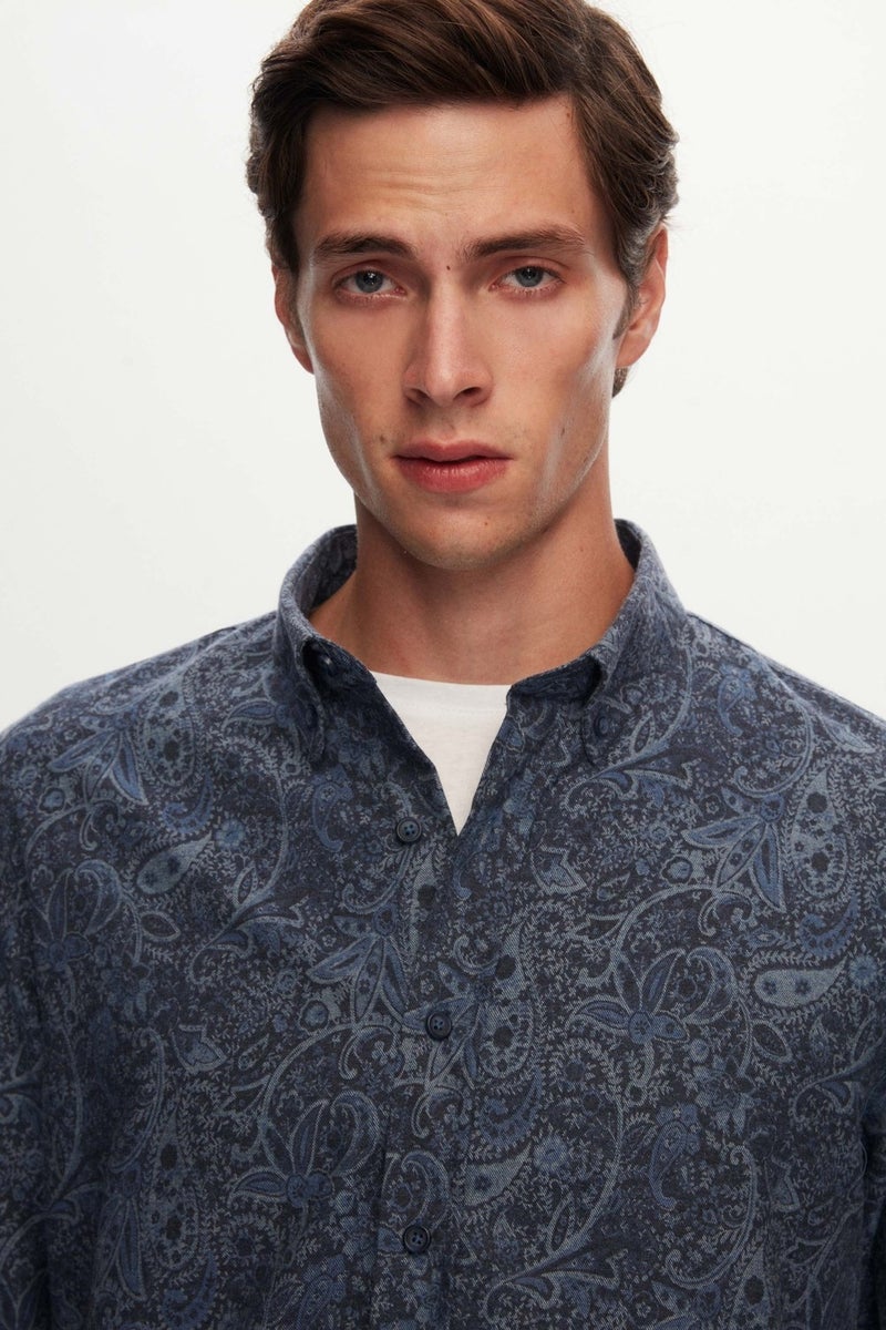 D'S DAMAT D'S Groom Ds Groom Slim Fit Brown Printed Shirt - Image 2