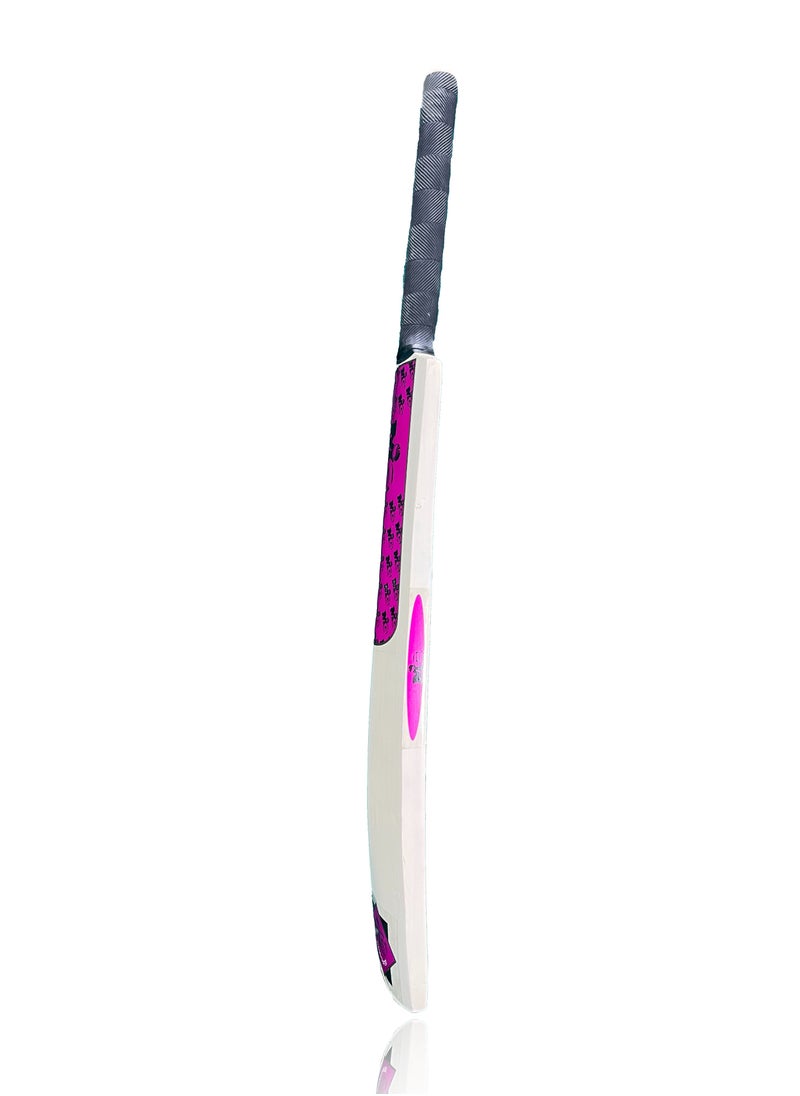 MG Popular  Wooden Cricket Bat for 4-8 Year Boys Kids, Size-2 Pink/Black  - Image 3