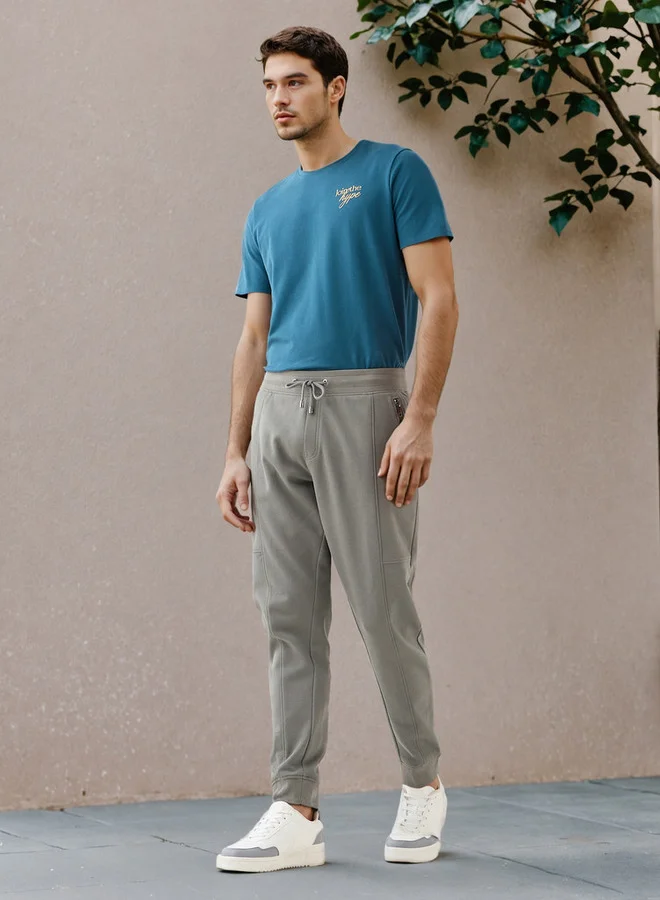 Iconic Iconic Slogan Print Pique T-shirt