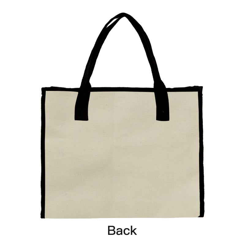 Charmory Cute Canvas Tote Bag Aesthetic for Women,Reusable Cloth Bags Shoulder Bag for Work Beach Travel with Zipper and Inner Pocket - Image 4