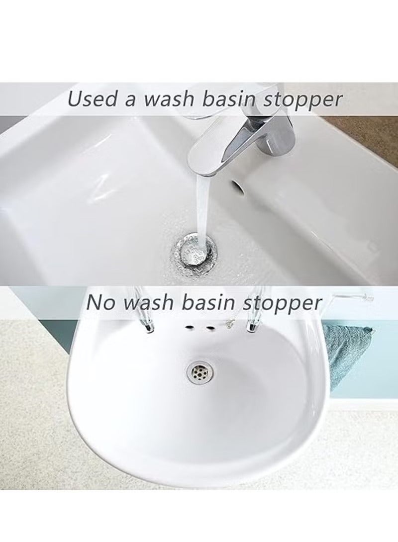 سدادة حوض عالمية، سدادة حوض حمام مقاس 40 مم، سدادة تصريف بديلة قابلة للفتح والإغلاق، مناسبة لحوض المطبخ والحمام، ارتفاع قابل للتعديل، أحواض وبيديه - Image 3