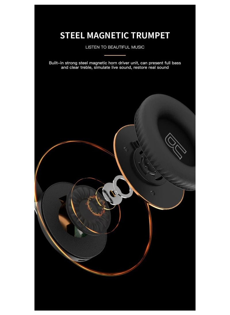 SYOSI - Foldable Over-Ear Wireless Headphones, Hi-Fi Sound Bluetooth Headphones Lightweight Over-Ear Headphones with Ergonomically Designed Soft and Comfortable for Office, School, Travel, Sports - Image 1