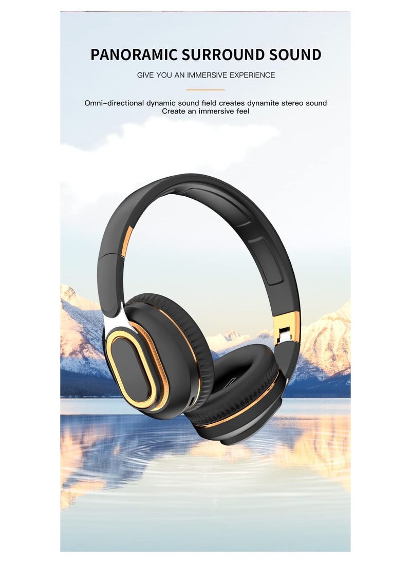 SYOSI - Foldable Over-Ear Wireless Headphones, Hi-Fi Sound Bluetooth Headphones Lightweight Over-Ear Headphones with Ergonomically Designed Soft and Comfortable for Office, School, Travel, Sports - Image 1