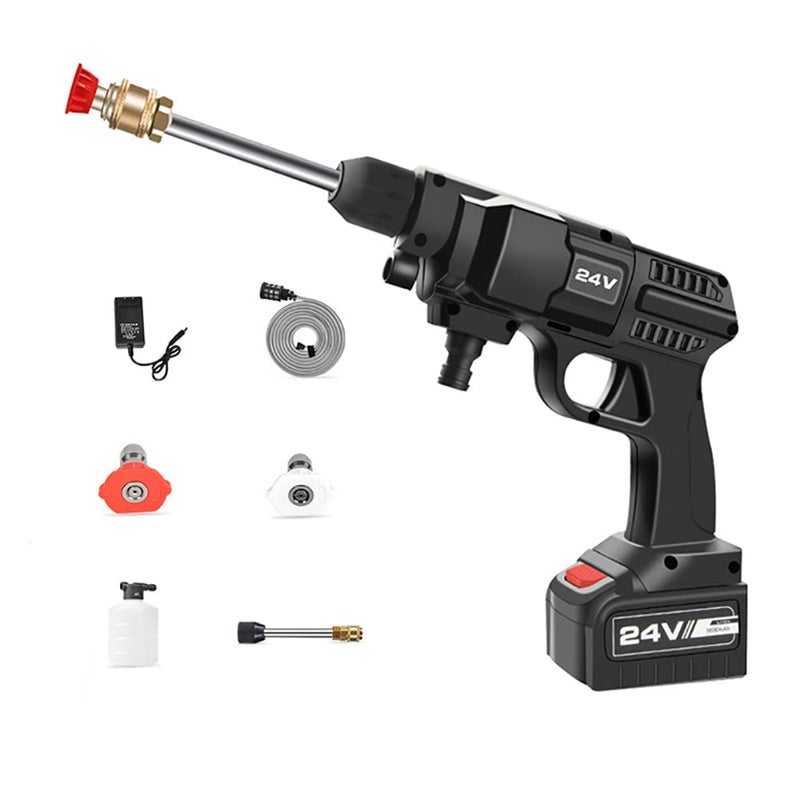 Electric Pressure Washer Cordless Power Washer Handheld Car Wash Portable Hight Pressure Cleaning Machine Kit for Car Garden Courtyard Pool