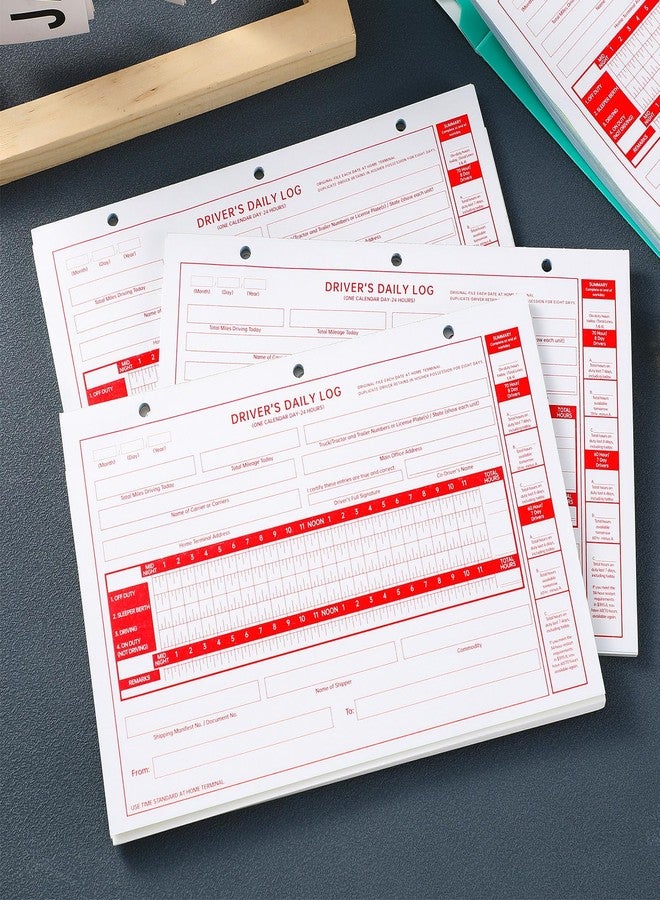 Weekgrat 10 Pack Driver Daily Log Book 8.5" x 5.5" Log Book with Detailed Driver Vehicle Inspection Report Simplified Recap for Truck, 2-Ply Carbonless (Loose-Leaf) - Image 4