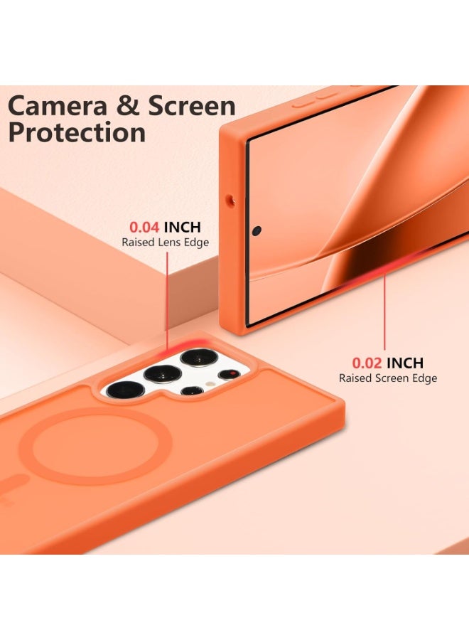 ACLIX Magnetic Case for Samsung Galaxy S26 Ultra, Translucent Matte Back, Shockproof Magnetic Case Compatible with MagSafe, for Samsung Galaxy S26 Ultra (Orange) - Image 3