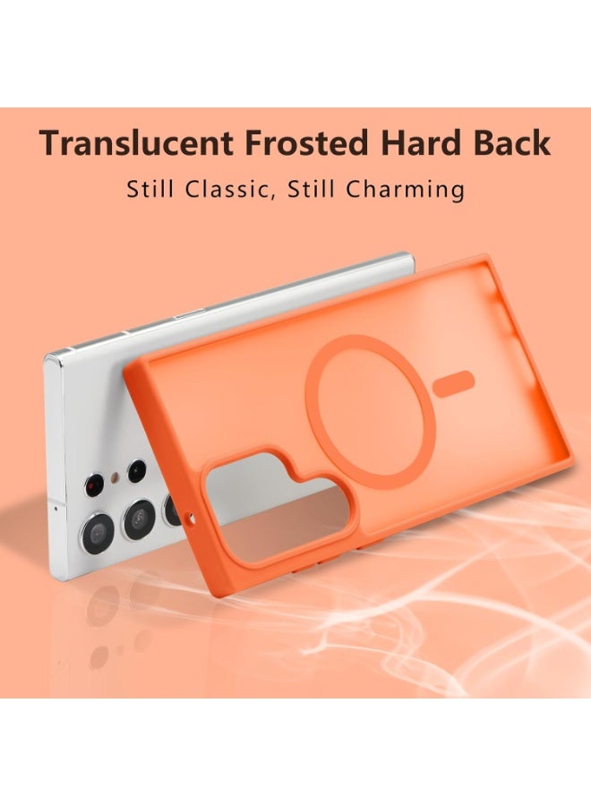 ACLIX Magnetic Case for Samsung Galaxy S26 Ultra, Translucent Matte Back, Shockproof Magnetic Case Compatible with MagSafe, for Samsung Galaxy S26 Ultra (Orange) - Image 2