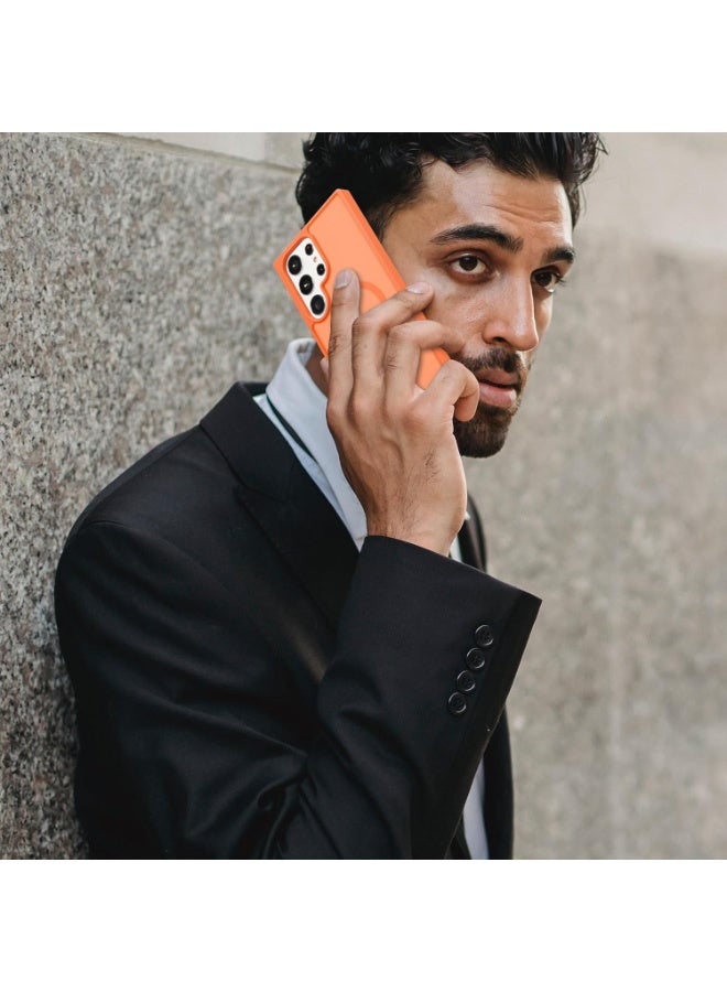 ACLIX Magnetic Case for Samsung Galaxy S26 Ultra, Translucent Matte Back, Shockproof Magnetic Case Compatible with MagSafe, for Samsung Galaxy S26 Ultra (Orange) - Image 5