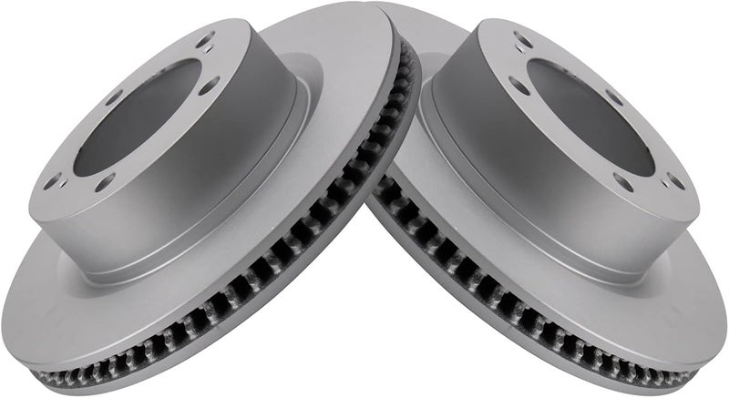 TRQ Front Brake Rotor Set G Coated Vented Compatible with 2008-2015 Lexus LX570 2008-2015 Toyota Land Cruiser - Image 3