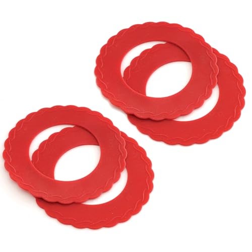 Norpro Silicone Mini Pie Pan Shields, Set of 4, 6 inch, Red - Image 2