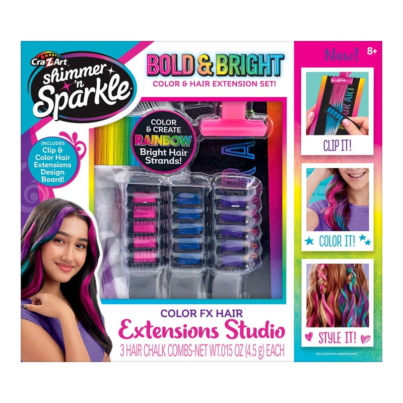 Cra-Z-Art Shimmer ‘N Sparkle Color Fx Hair Extensions Studio - Image 1
