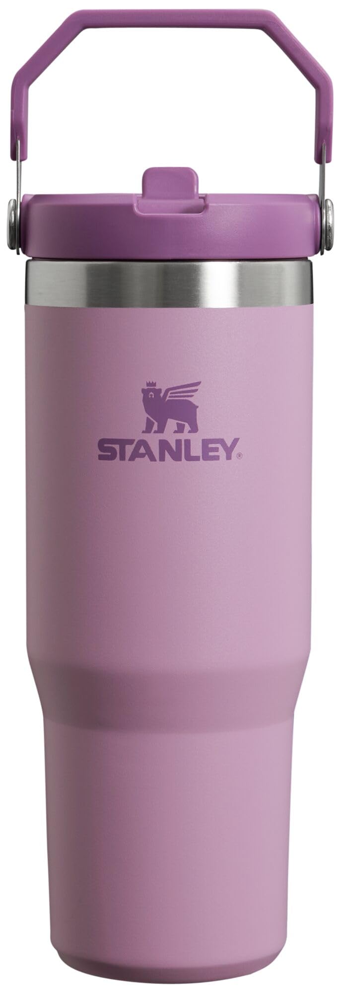 Stanley IceFlow Flip Straw Tumbler with Handle 30 oz | Twist On Lid and Flip Up Straw | Leak Resistant Water Bottle | Insulated Stainless Steel |BPA-Free | Lilac - Image 1
