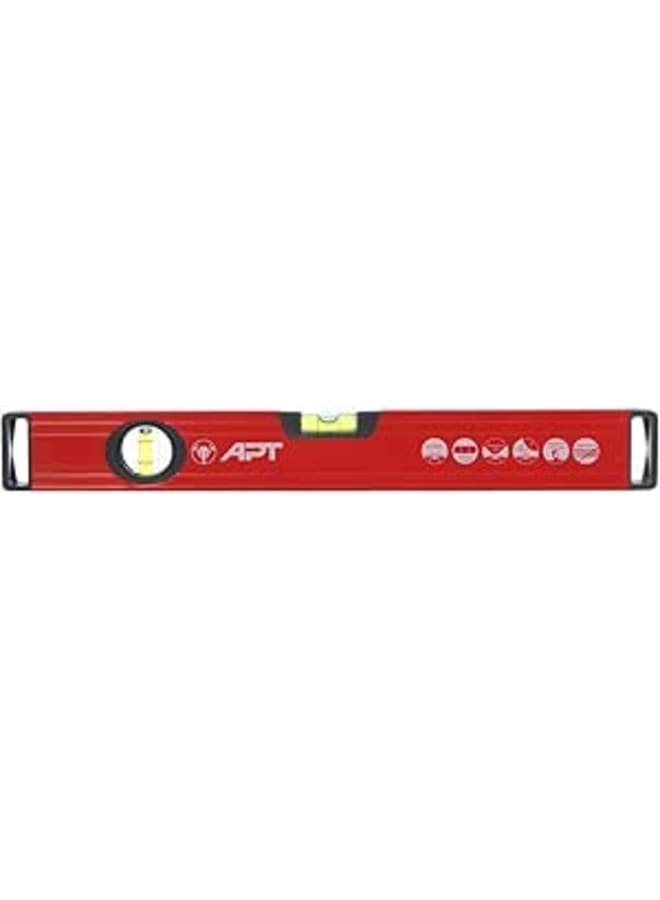 Apt APT MEAS 808B-30 Heavy Duty Aluminium Profile 2 Vials Spirit Level, 30 cm Length, Blue