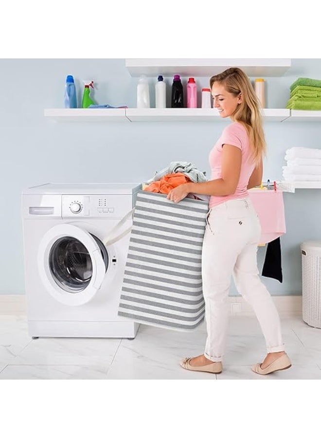 Spaceshoop Laundry Hamper, 75L Large Collapsible Tall Laundry Basket with Handles, Water Resistant Freestanding Clothes Hamper, Storage Basket, Storage Bags for Clothes Toy 60 * 40 * 30  - Image 5