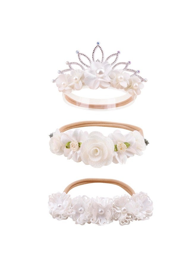 BFNAAgirl Flower Headband for Baby Girl Elastic Baby Floral Headbands Crown Hairbands Hair Accessories for Kids (089#, stretchy size) - Image 1