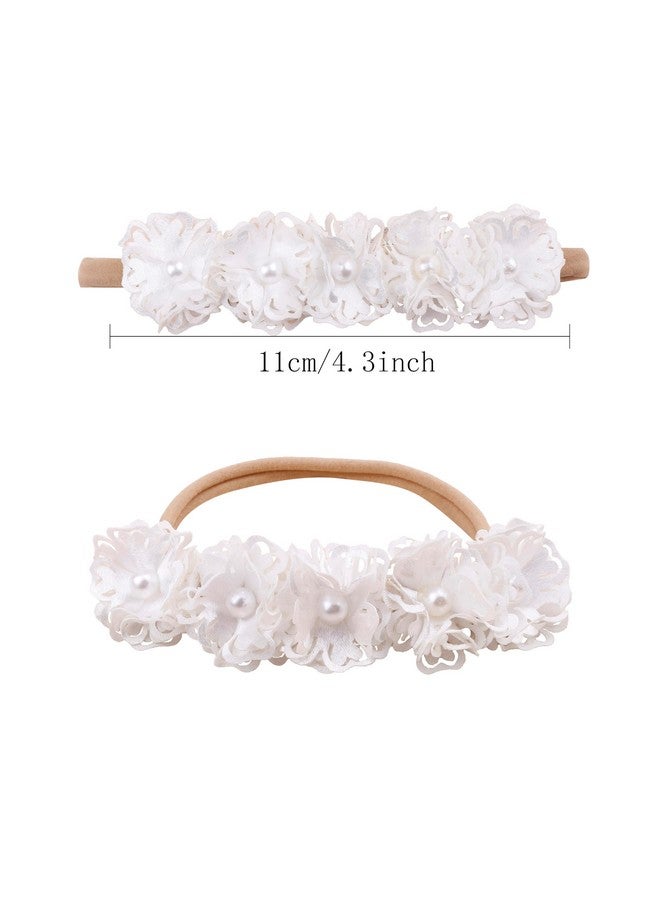 BFNAAgirl Flower Headband for Baby Girl Elastic Baby Floral Headbands Crown Hairbands Hair Accessories for Kids (089#, stretchy size) - Image 4