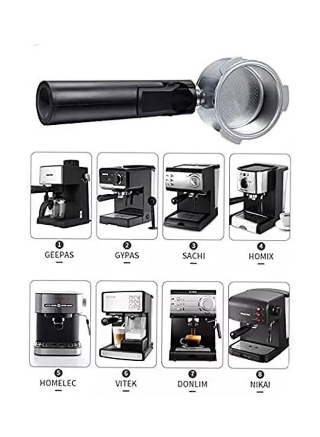 LUXJIA Coffee Bottomless Stainless Steel Portafilter With Filter Basket Black 51mm - Image 3