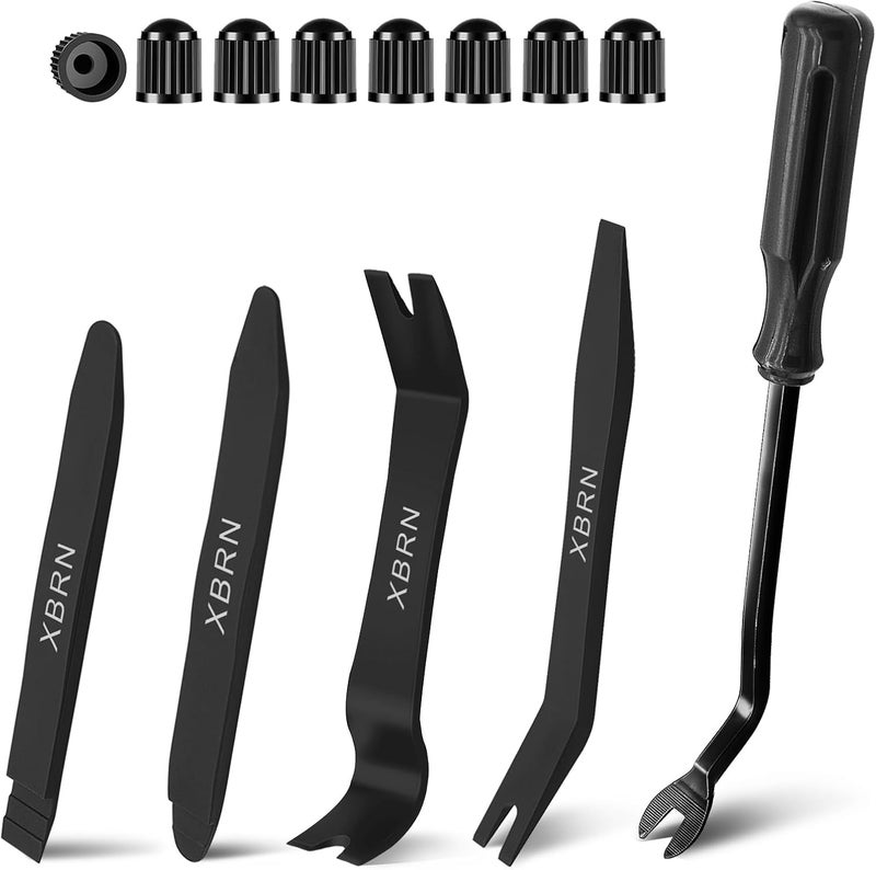 TEAYIR XBRN Auto Trim Removal Tool Kit,13 Pcs Car Panel Door Window Tools Kit,Auto Clip Fastener Remover Pry Tool Set-Black - Image 1